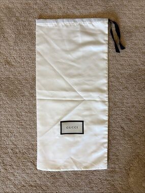 Gucci White Drawstring Dust Bag